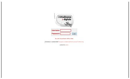 The VeniceConnected Login Page