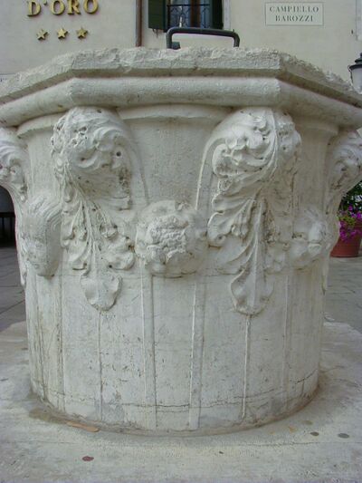 A wellhead made of Istrian Stone