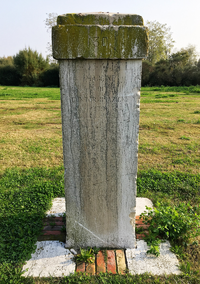 A stone marker.